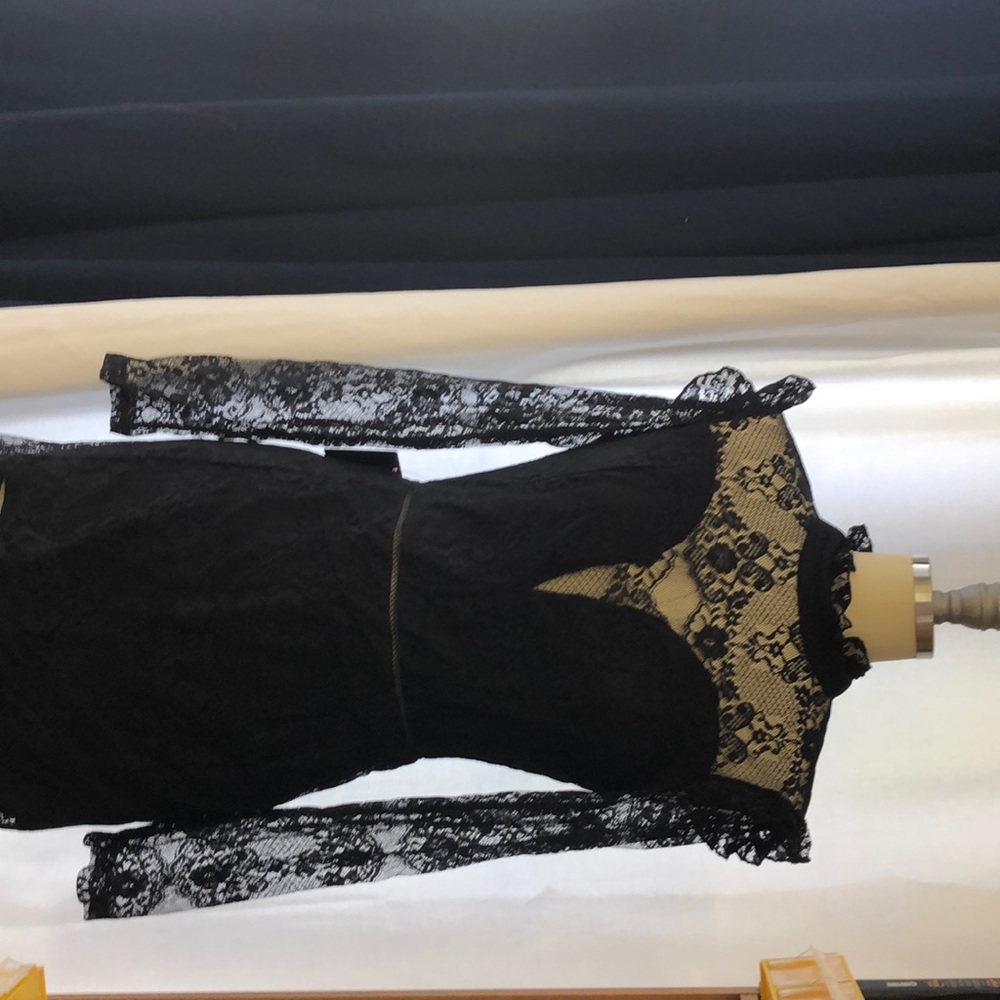 Beautiful  jet black lace mini dress